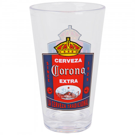 Corona Extra Cerveza Classic 1925 Round Label 16oz Pint Glass